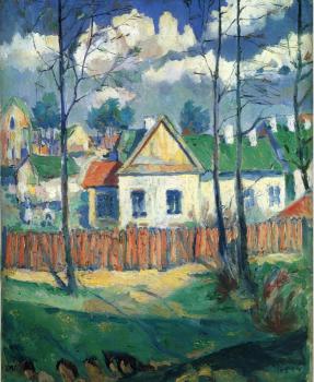 Kazimir Malevich : Spring Landscape with a Cottage
